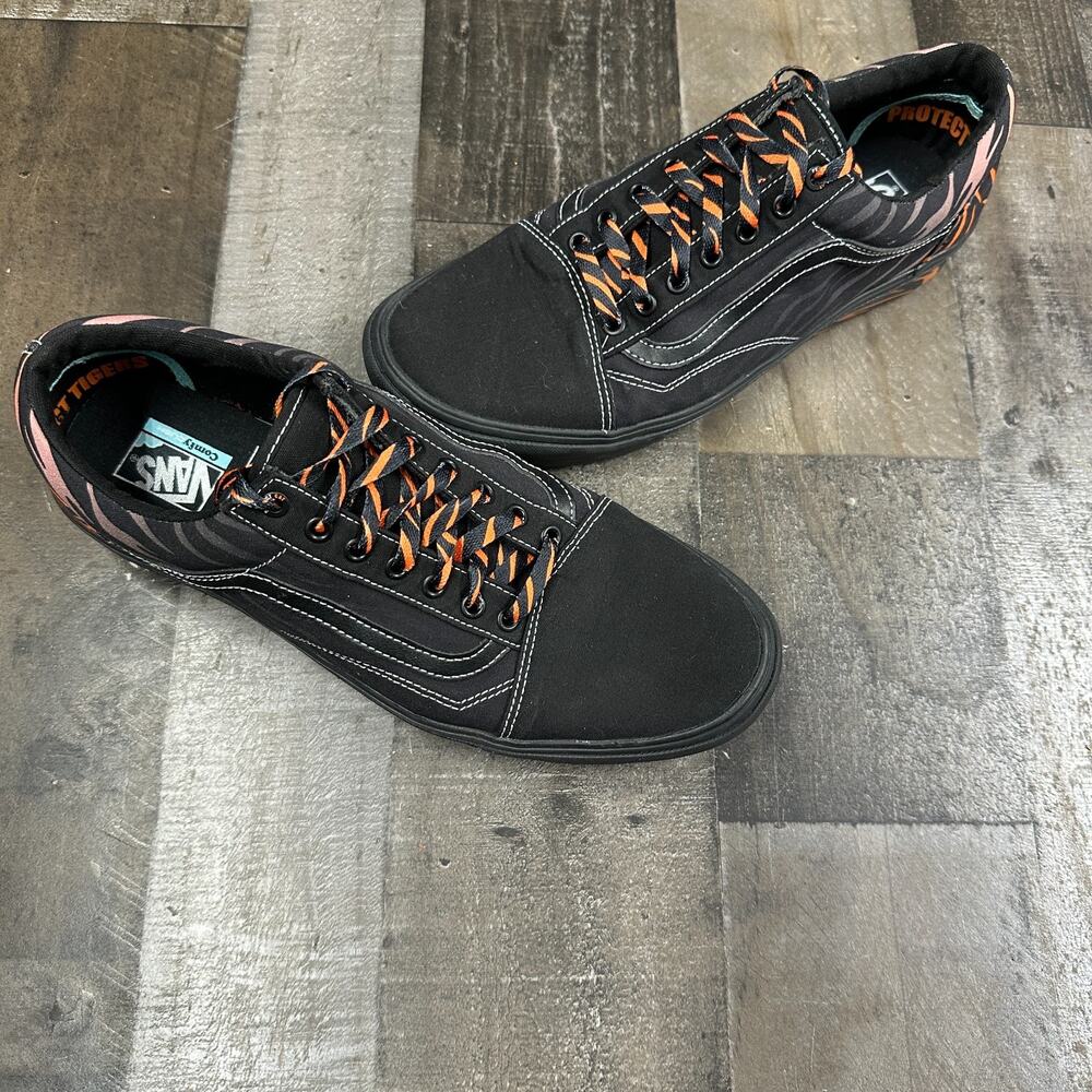 Vans Old School Discovery Project Cat Tiger Shoes Mens Sizes 13 Stripes Orange‎